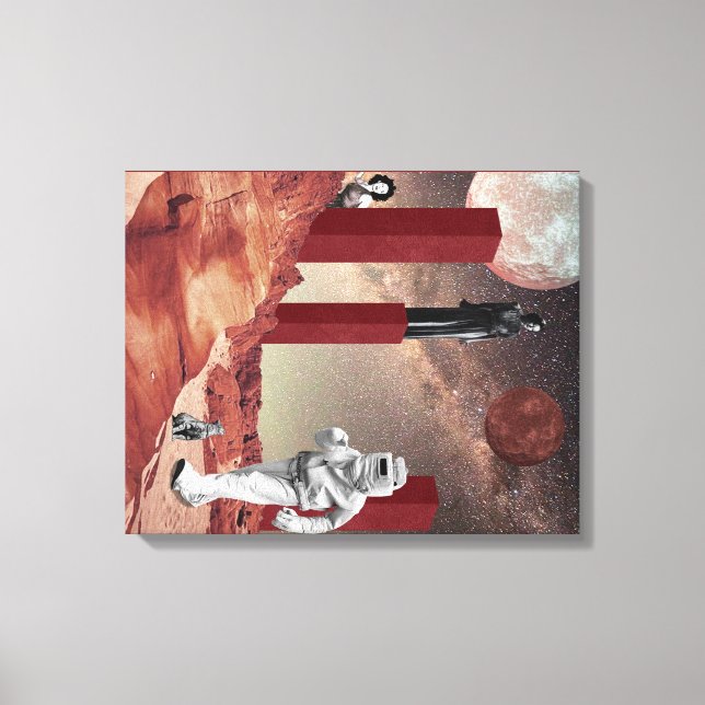 Ein Besuch in den Mars Leinwanddruck (Vorderseite)