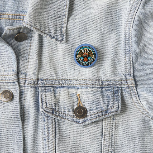 Ein betender Schutzengel Button (Beispiel)