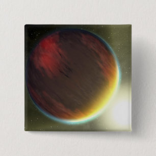 Ein bewölkter Jupiter ähnlicher Planet, der in Button