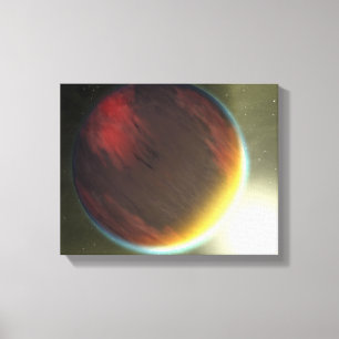 Ein bewölkter Jupiter ähnlicher Planet, der in Leinwanddruck