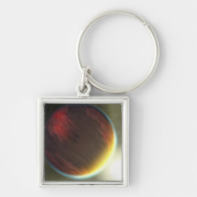 Ein bewölkter Jupiter-artiger Planet, der sich umk Schlüsselanhänger (Vorne)