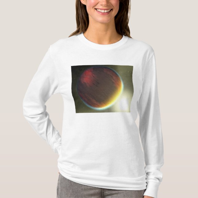 Ein bewölkter Jupiter-artiger Planet, der sich umk T-Shirt (Vorderseite)