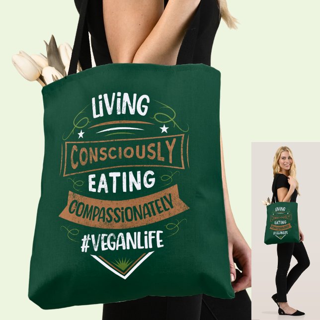 Ein bewusstes Essen, mitfühlend Vegan Tasche (Von Creator hochgeladen)
