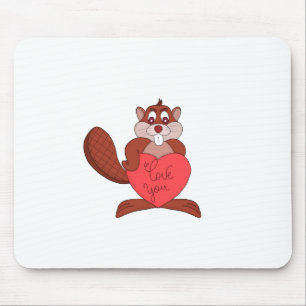 Ein Biber in Liebe Mousepad
