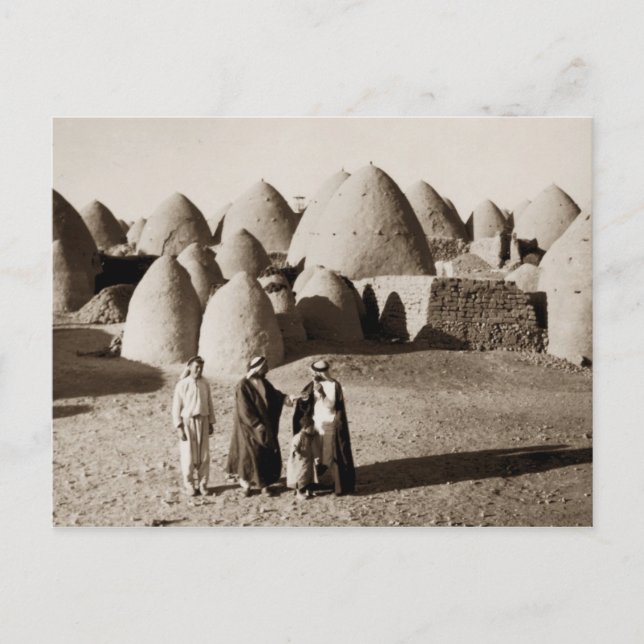 Ein Bienendorf jenseits Aleppos in Syrien Postkarte (Vorderseite)