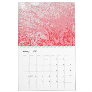 ein Bild eines roten Himmels mit Bäumen Kalender