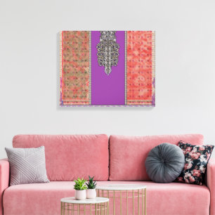 ein Bild eines Schals mit einem Design darauf Leinwanddruck