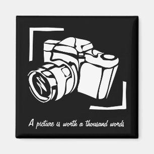 Ein Bild ist mehr als tausend Fotografien Zitat Magnet