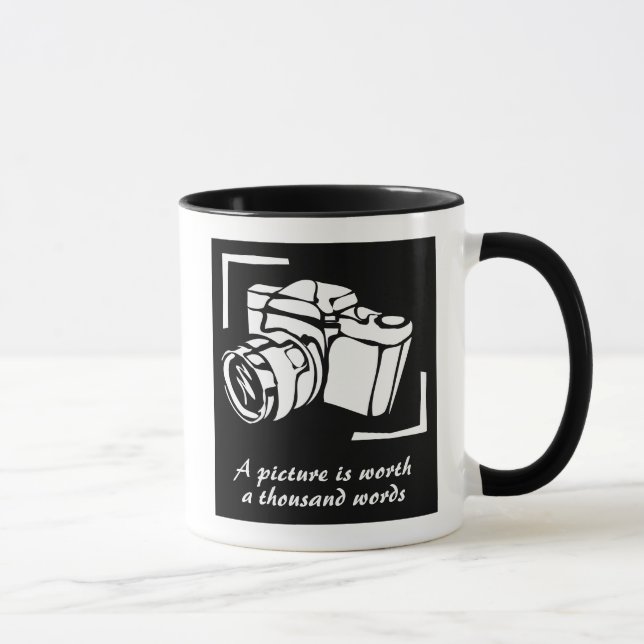 Ein Bild ist mehr als tausend Worte Fotografie Tasse (Rechts)