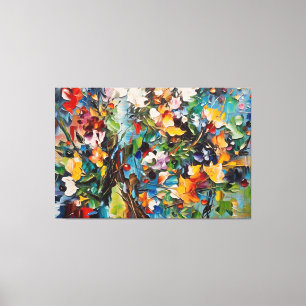 ein Bild von Blume auf einer Leinwand