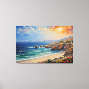 ein Bild von Strand und Meer Leinwanddruck