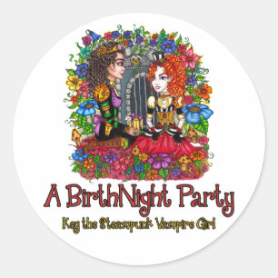 Ein BirthNight Party-Aufkleber Runder Aufkleber