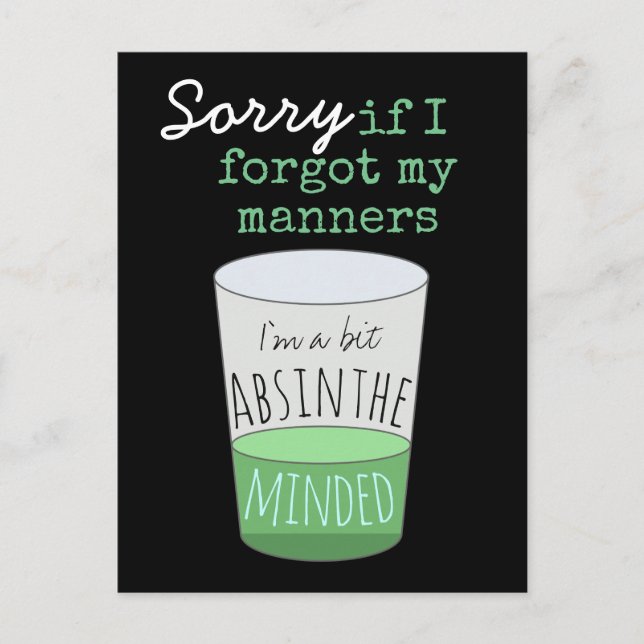 Ein bisschen Absinthe Minded Postkarte (Vorderseite)
