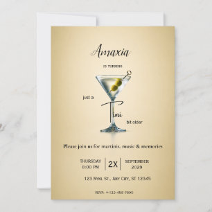 Ein bisschen älter Geburtstagseinladung Martini Einladung
