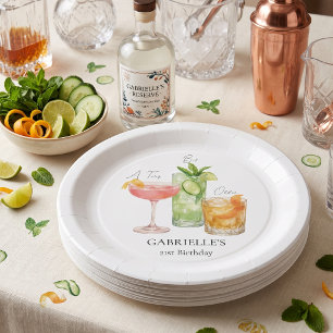 Ein bisschen älter Martini Alles Gute zum 21. Gebu Pappteller