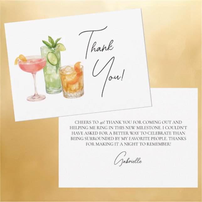 Ein bisschen älter Martini Danke Karte (Von Creator hochgeladen)