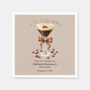Ein bisschen älter Martini Espresso Brauner Bogen  Serviette