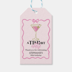 Ein bisschen älter Martini Süße rosa Umrandung Geb Geschenkanhänger