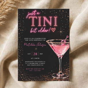 Ein bisschen älter Neon-Rosa 50. Geburtstag  Einladung