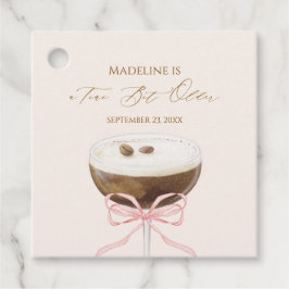 Ein bisschen älterer Espresso Martini gestreifter  Geschenkanhänger