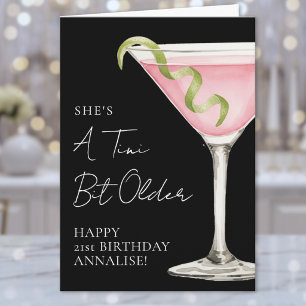 Ein bisschen älterer Martini Alles Gute zum Geburt Karte