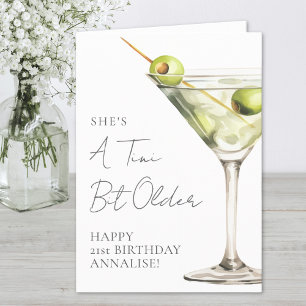 Ein bisschen älterer Martini Alles Gute zum Geburt Karte