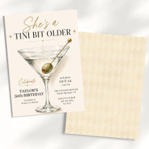 Ein bisschen älterer Martini-Erwachsenen-Geburtsta