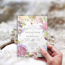 Ein bisschen Boho Floral Sonnige Hochzeit Einladun