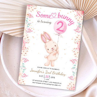 Ein bisschen Bunny ist Zwei! 2. Geburtstagsmarine Einladung