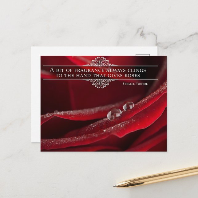 "Ein bisschen Duft" Inspiration Zitat Postkarte (Vorderseite/Rückseite Beispiel)