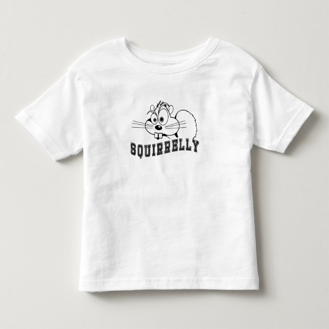 Ein bisschen Eichhörnchen Schwarze Linie Art Kleinkind T-shirt (Vorderseite)