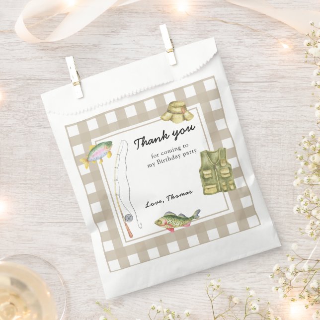 Ein bisschen Fisherman Birthday Danke Geschenktütchen (Ausgeschnitten)