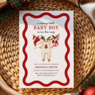 ein bisschen frohe weihnachten kleidung junge baby einladung