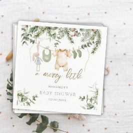 Ein bisschen fröhlich | Boho Boy Winter Baby Dusch Serviette