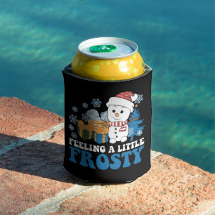 Ein bisschen frostiger Schneemann Schnee Weihnacht Dosenkühler