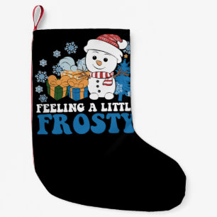 Ein bisschen frostiger Schneemann Schnee Weihnacht Kleiner Weihnachtsstrumpf