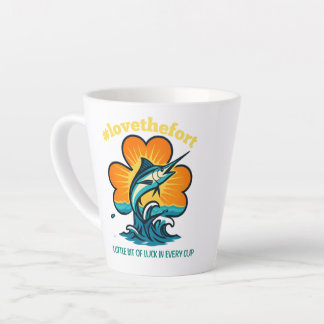 Ein bisschen Glück in jeder Latte-Tasse Milchtasse