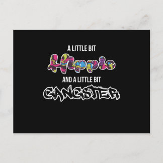 Ein bisschen Hippie und ein bisschen Gangster Musi Postkarte