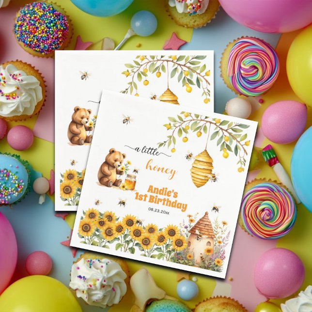 Ein bisschen Honig jedes Jahr zum Geburtstag Serviette (Von Creator hochgeladen)