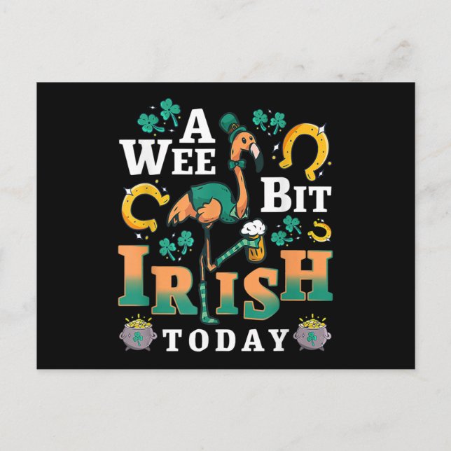 Ein bisschen irisch heute | St. Patrick's Day Flam Ankündigungspostkarte (Vorderseite)