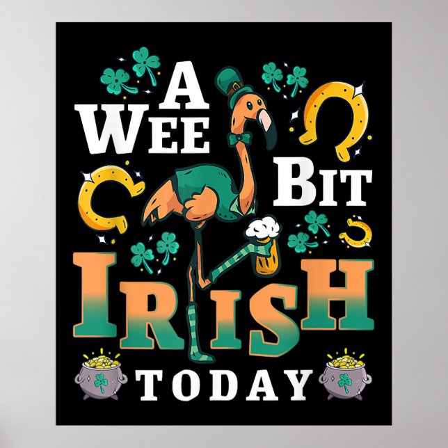 Ein bisschen irisch heute | St. Patrick's Day Flam Poster (Vorne)