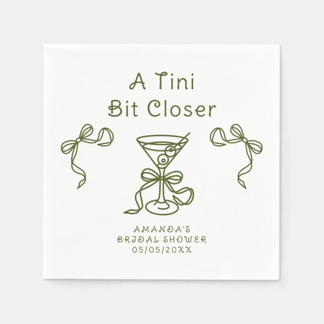 Ein bisschen Näheres Brautparty Serviette (Vorderseite)