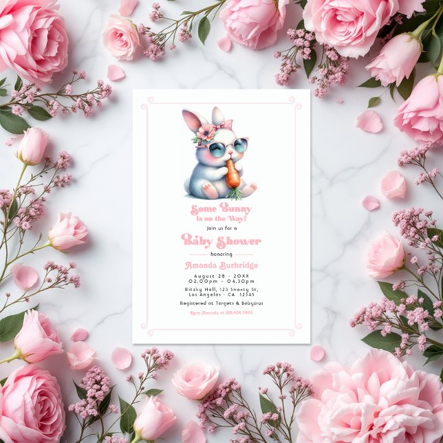 Ein bisschen Sonne ist unterwegs mit Baby-Dusche Einladung (Some Bunny Is On the Way Baby Shower Invitation)