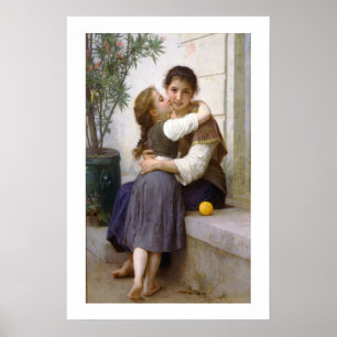 Ein bisschen Überredung 1890, Bouguereau Poster