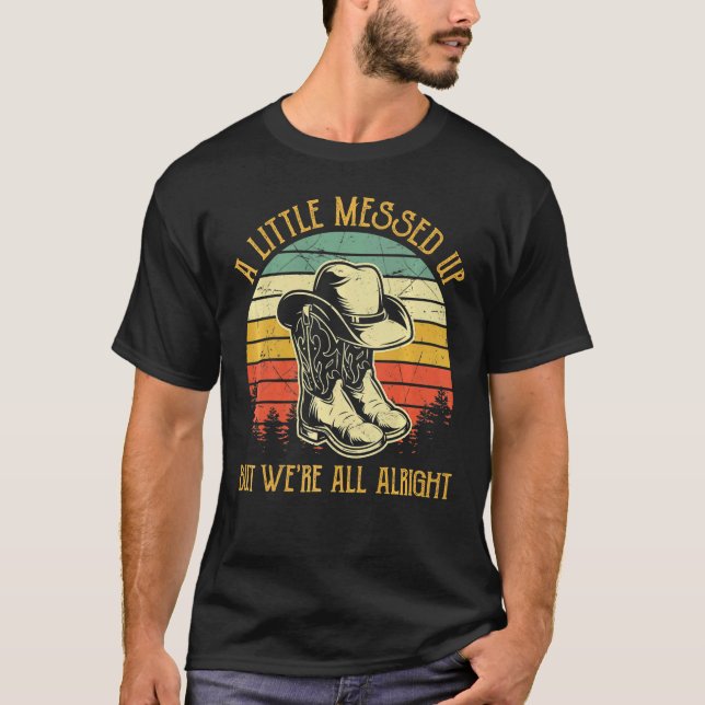 Ein bisschen verwirrt, aber es geht uns gut T-Shirt (Vorderseite)