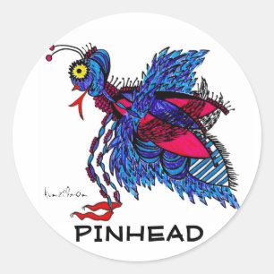EIN BISSCHEN ' WIE EIN PINHEAD RUNDER AUFKLEBER