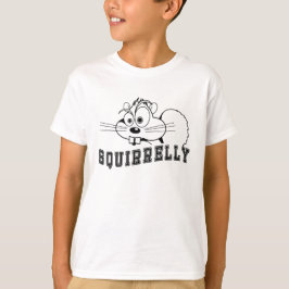 Ein Bit Eichhörnchen Black Line Art Kinder T-SH T-Shirt