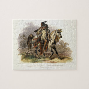 Ein Blackfoot Inder zu Pferd, überziehen 19 von