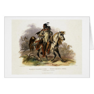 Ein Blackfoot Inder zu Pferd, überziehen 19 von