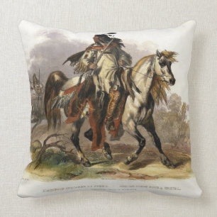 Ein Blackfoot Inder zu Pferd, überziehen 19 von Kissen